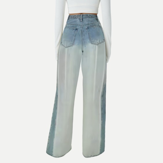 High waist slim flared jeans for women