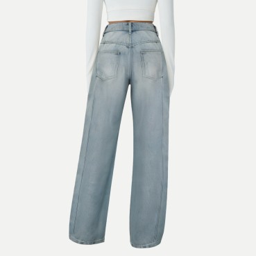 Mid-rise loose sexy street casual pants