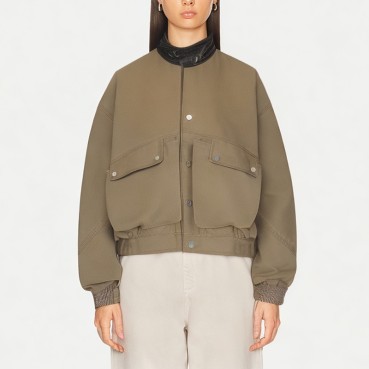 Women's Washed Canvas Flying Baseball Jacket