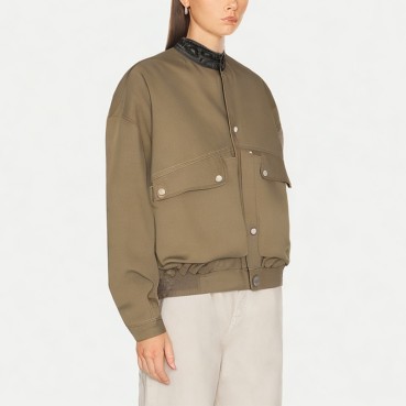 Women's Washed Canvas Flying Baseball Jacket