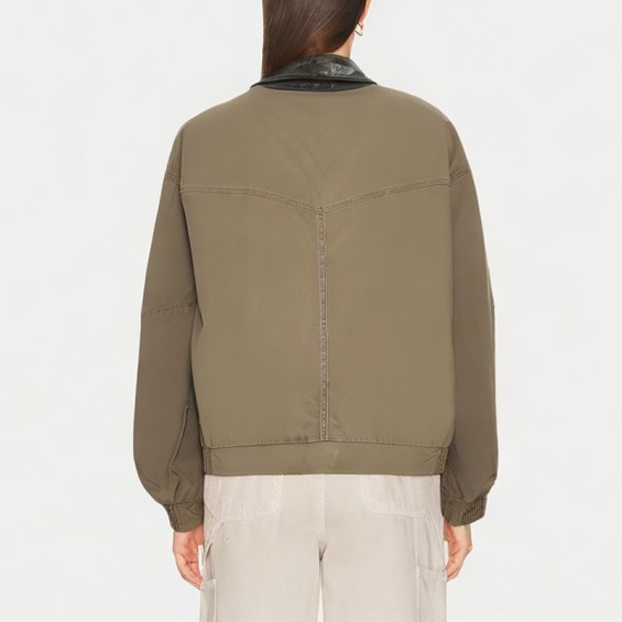 Women's Washed Canvas Flying Baseball Jacket