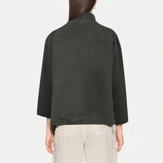 Women's Multi-Pocket Washed Casual Jacket
