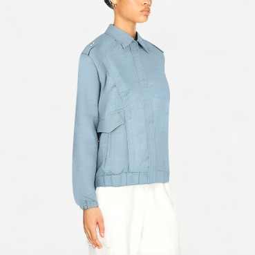 Women's Crocodile Textured Motorcycle Jacket