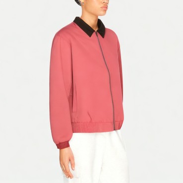 Women's Contrast Color Baseball Jacket