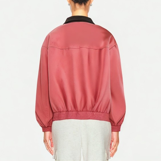 Women's Contrast Color Baseball Jacket