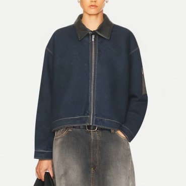 Vintage Washed Short Women's Denim Jacket