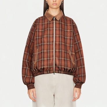 Plaid reversible women's jacket
