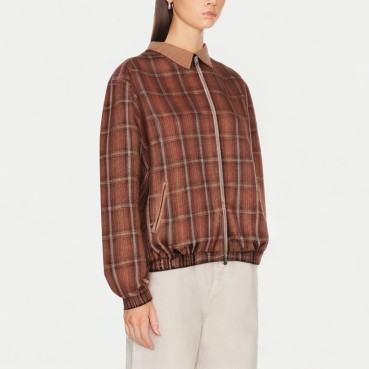 Plaid reversible women's jacket