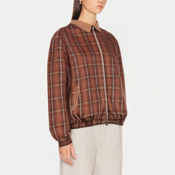 Plaid reversible women's jacket