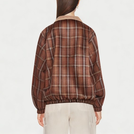 Plaid reversible women's jacket