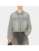 Distressed Washed Women's Denim Jacket