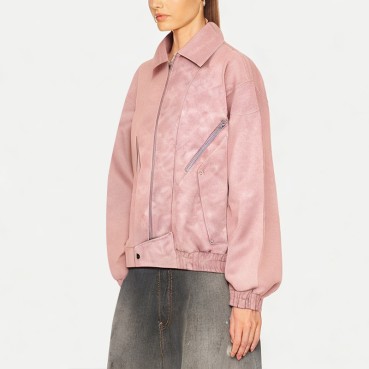 Women's Pink Baseball Jacket 