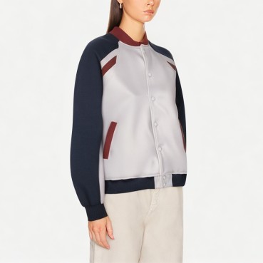 Women's Contrast Padded Baseball Jacket