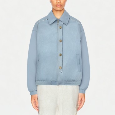 Spring and Autumn Lazy Lapel Baseball Jacket