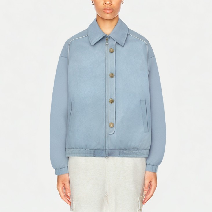 Spring and Autumn Lazy Lapel Baseball Jacket