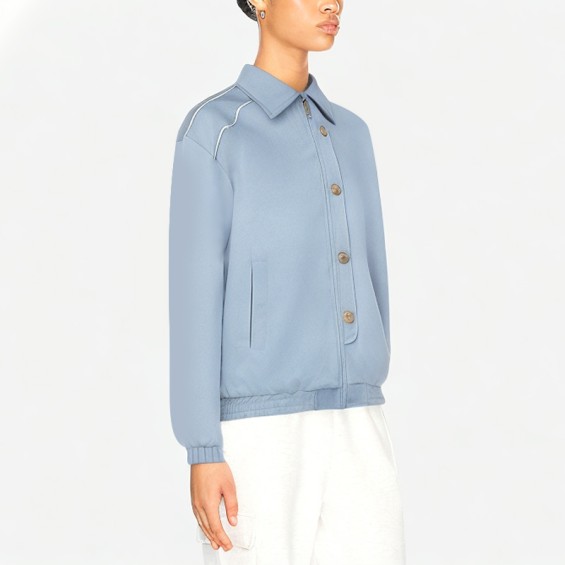 Spring and Autumn Lazy Lapel Baseball Jacket