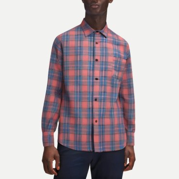 Men's Pink Plaid Shirt