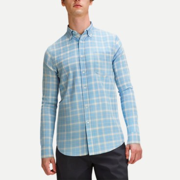 Men's Plaid Button-Down Shirt