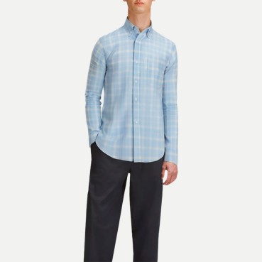 Men's Plaid Button-Down Shirt