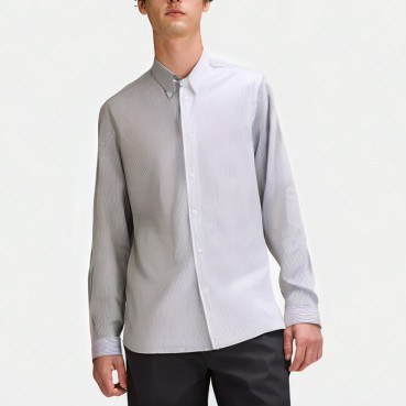 Men's Breathable Striped Long-Sleeved Shirt