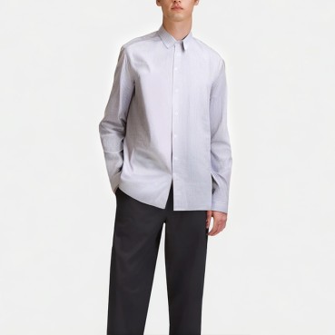 Men's Breathable Striped Long-Sleeved Shirt