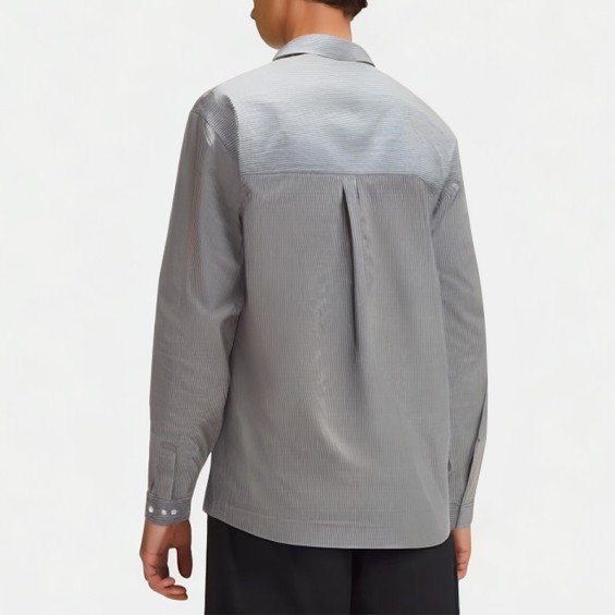 Men's Breathable Striped Long-Sleeved Shirt