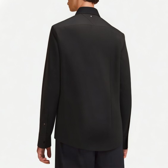 Men's Slim Black Commuter Shirt