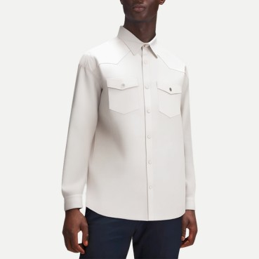 Men's Heavyweight Suede Long Sleeve Shirt