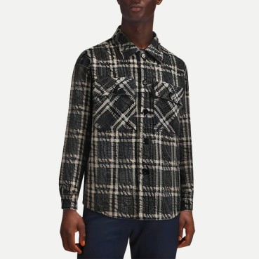 Retro Plaid Men's Long Sleeve Shirt
