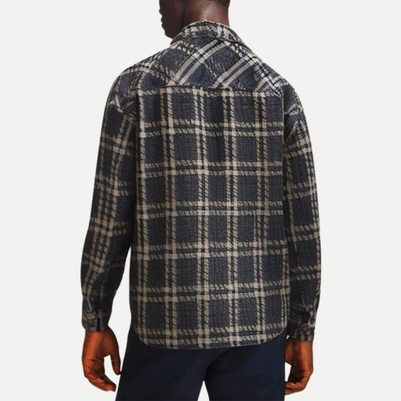 Retro Plaid Men's Long Sleeve Shirt