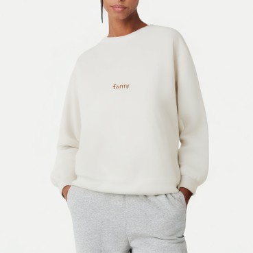 Ladies Lazy Round Neck Sweatshirt