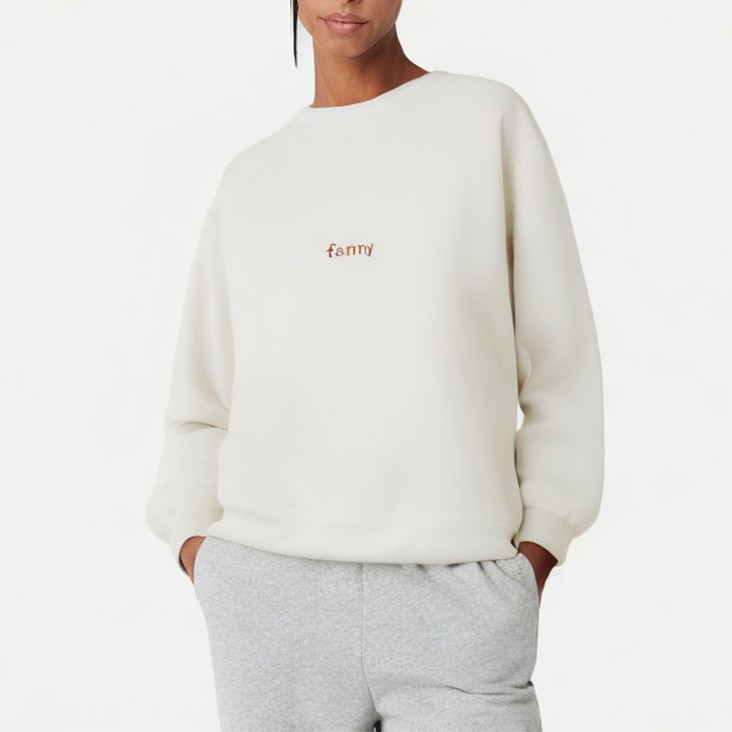 Ladies Lazy Round Neck Sweatshirt