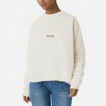 Ladies Lazy Round Neck Sweatshirt