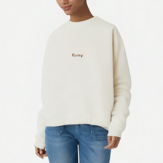Ladies Lazy Round Neck Sweatshirt