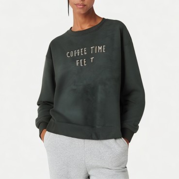 Loose Plush Cartoon Print Women's Sweatshirt
