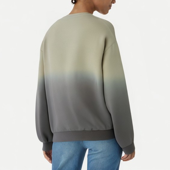 Gradient Round Neck Pullover Sweatshirt