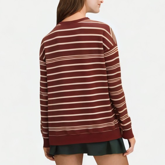 Gradient Round Neck Pullover Sweatshirt