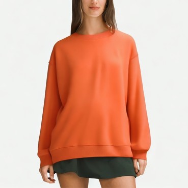 Women's Round Neck Bear Print Sweatshirt