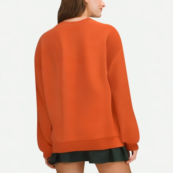 Women's Round Neck Bear Print Sweatshirt