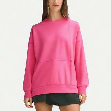 Women's Early Autumn Spliced ​​Round Neck Sweatshirt