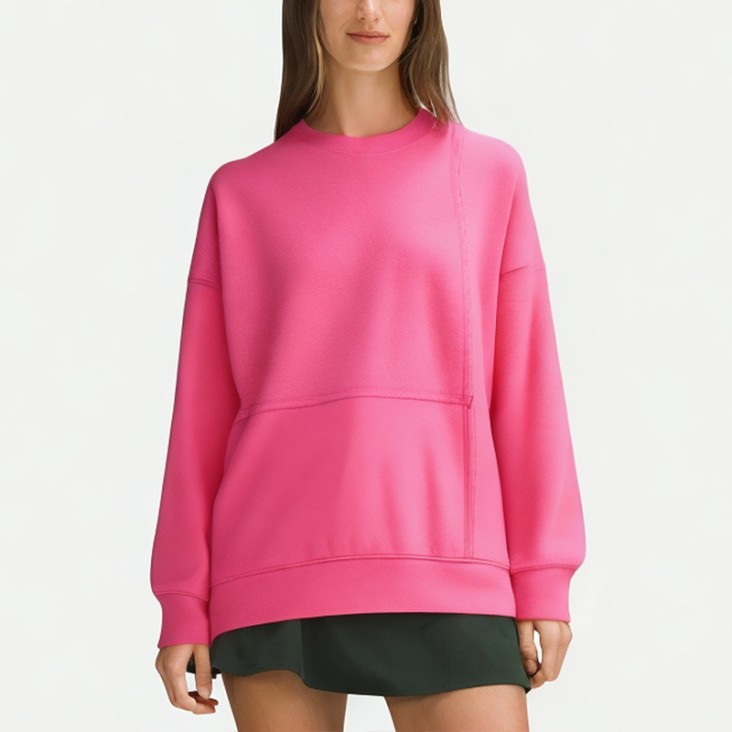 Women's Early Autumn Spliced ​​Round Neck Sweatshirt