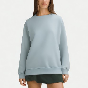 Women's Distressed Round Neck Sweatshirt