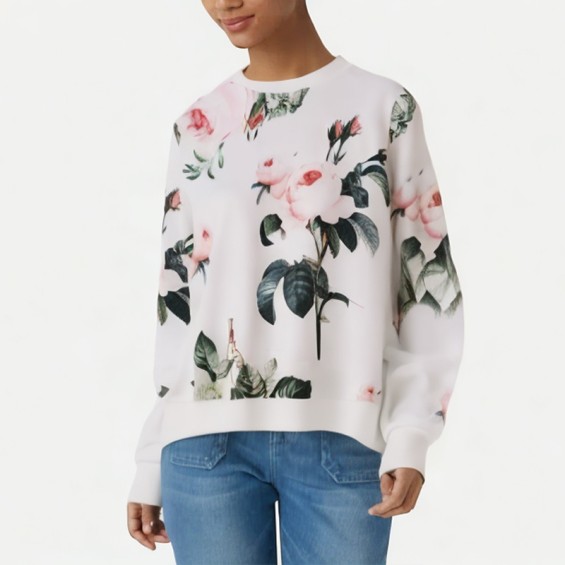 Women's Casual Floral Print Sweatshirt