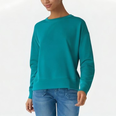 Women's Solid Color Crew Neck Sweatshirt