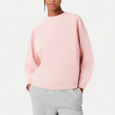 Pink Spring and Autumn Loose Casual Sweatshirt
