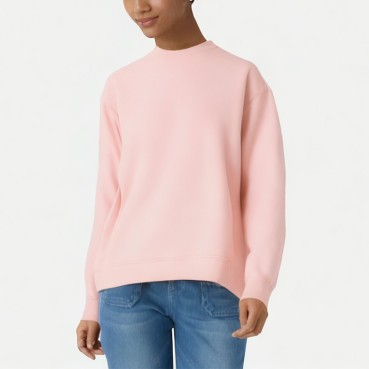 Pink Spring and Autumn Loose Casual Sweatshirt